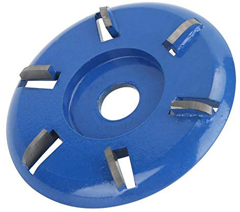 Cuque Angle Grinder Discs, Wood Carving Disc, High Hardness 6-Teeth, Alloy Steel + Tungsten Steel, Curved Blade