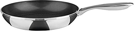MAXXMEE Aluminium-Pfanne geschmiedet - 24cm | Mit zweifacher Antihaft-Beschichtung & Abperl-Effekt Farbwechsel-Anzeige | Backofengeeignet bis 150 °C [Silber]