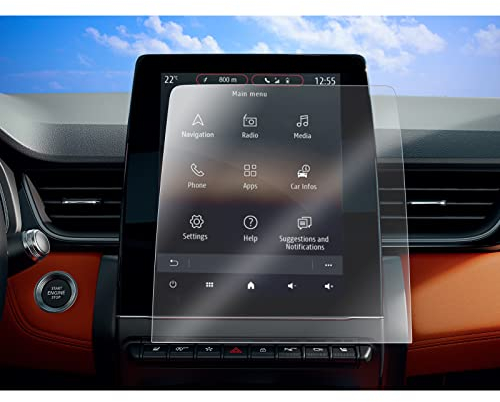 SKTU [2 Stück] Navigation Schutzfolie kompatibel mit Renault Captur II/Clio V/Arkana/ZOE GPS Navigation PET Schutzfolie Transparente Displayschutzfolie 9,3 Zoll