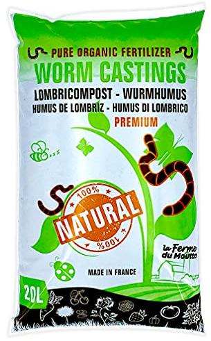 Moutta | Lombricompost sac de13 litres : Amendement 100% naturel extra-pur issu des vers de terre. Direct Ferme