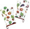 Lashuma 2er Küchenhandschuhe Set, Topfhandschuhe 30x20 cm, Backhandschuhe bunt Muster: Gemüse