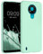 kwmobile Hülle kompatibel mit Nokia 1.4 Hülle - weiches TPU Silikon Case - Cover geeignet für kabelloses Laden - Mintgrün matt