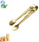 Fiacvrs Mini Serving Tongs, 4Inch Rose Stainless Steel Sugar Cube Tongs, Sliver Small Ice Tongs for Tea and Coffee Party(Gold)