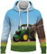 Amacigana Hoodie Traktor Hoodie 130 Kinder Kapuzenpullover Jungen Weich Bequem Atmungsaktiv Mit Kängurutasche Ideal Für Freizeit Und Sport(Traktor 4#,130)