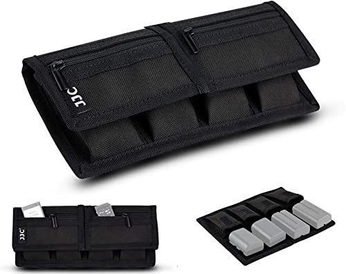 Memory Card and DSLR Battery NP-W235 or AA Battery AAA Battery Pouch Bag with 4 Slots for Fujifilm X-T4, GFX 100S, GFX 50S II Camera