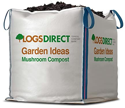 1 x Warma Bulk Dumpy Bag Mushroom Compost - Garden Landscaping Improver - Suitable for Vegetable Patches Rose Bushes Tree Shrub Garden Soil Conditioner Gardening Planting & Mulching
