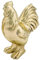 Keramik Dekofigur Hahn oder Henne Huhn Gold Ostern Frühling Deko 16cm Hoch, Modell:Hahn