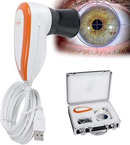 XDLYWUZIQ Iris-Analyse-Kamera, 5,0 Mp USB-Iris-Analysator-Iridologie-Kamera Mit 30-Fachem HD-Iris-Objektiv, Iris-Lupe, Augen-Iris-Kamera Für Schönheitssalons, Gesundheitsmanagement-Zentren