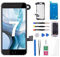 for iPhone 7 Screen Replacement Black with Home Button 4.7 3D Touch LCD Display Digitizer Full Assembly with Front Camera Ear Speaker Front Glass Fix Tools Repair Kit for A1660, A1778, A1779