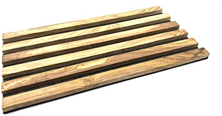 D.O.M. Brotbrett DESIGN aus Olivenholz zum Schneiden von Brot oder Baguette - Ohne Messer, ohne Gravur