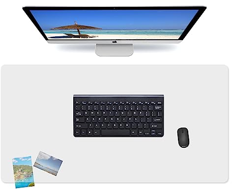 Schreibtischunterlage Transparent, Rutschfeste Schreibtischunterlage 90 x 40 cm Runde Kanten Multifunktionale Wasserdicht Schreibtischmatte für Büro Zuhause