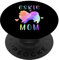 Eskie Mom American Eskimo Dog Mom Rainbow Aquarell PopSockets mit austauschbarem PopGrip