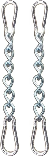 KLIFFHÄNGER Verlängerungskette für Hängesessel, Hängestuhl und Hängematte mit Zwei Karabiner | Verschiedene Längen (Kette 30 cm Doppelpack)