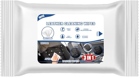 GNAUMORE Lingettes de Nettoyage de Voiture,Lingettes Nettoyantes en Cuir,Lingettes Nettoyantes en Cuir de Voiture,Nettoyage de Surface Intérieure de Voiture,Trois et Une Lingettes Nettoyantes en Cuir