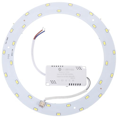 WHAMVOX LED 5730 Chip Ceiling Light Ring Strip, 15W/30 LED Beads for Office | Tool-free magnetic attachment; simple two-end wiring. Removes rectifier for fast, easy ceiling light replacement.