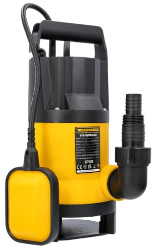 Submersible Pump for Clean Dirty Water 8000L/H 400W Electric Dirty/Clean Water Pump with Float Switch for Garden, Swimming Pool, Pond, Hot Tube, Flooded Cellar, Ditches TOUGH MASTER