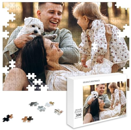 MJARTORIA Personalisiert Puzzle Selbst Gestalten 35 70 120 200 300 500 1000 Teile, Fotopuzzle mit Eigenem Bild Text Namen Geschenk für Erwachsene Jungen Mädchen Kinder