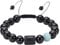 Wycian Armband Damen Holz, Männer Armband Verstellbar Perlen Achat Kristall Hellblau Verstellbarer Runder Zylinder Aus Naturstein 18cmx10mm 1er Naturstein