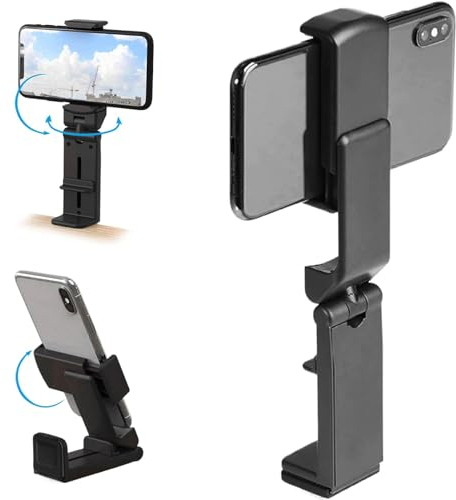 VIKY Handyhalterung Flugzeug, Handyhalter Flugzeug, 360°Drehbarer Handy Halterung Flugzeug, Verstellbar Handyständer für Tisch, Reise Gadgets, Kompatibel mit All Smartphone, Küche, Büro (Schwarz)