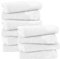 Pure Label 10-TLG. Handtücher Set mit Aufhängeschlaufen aus 100% Baumwolle, saugstark, weich und Oeko-TEX Zertifiziert - 10er Pack Handtücher 50x100 cm aus feinster Baumwolle, Weiß