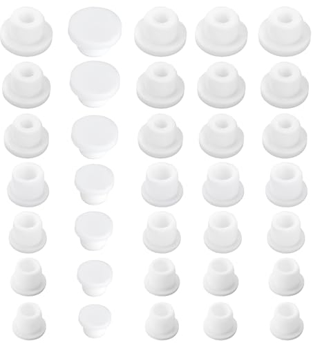 35 Pcs Silicone Salt And Pepper Shaker Stoppers, Reusable Salt Shaker Plugs Stopper Replacement Replaceable Salt Pepper Shaker Stoppers for Home Kitchen Bottle Pipe(10/11/12/13/14/15/16mm)