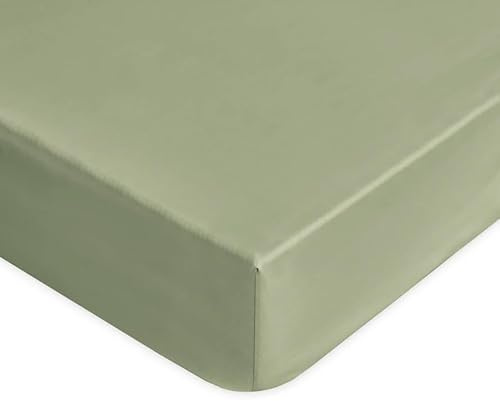Lisola Spannbettlaken für französisches Bett, 100 % Perkal, Fadenzahl 200, elastisch, hergestellt in Italien, 120 x 200 x 30 cm, einfarbig, Modell: Milano