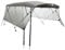 vidaXL 4 Bow Bimini Top mit Mesh-Seitenteilen, Bootsverdeck mit Aluminiumrahmen, Sonnenverdeck Boot Sonnensegel, Anthrazitgrau 600D Polyester