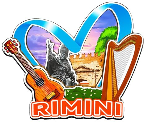 Orlaybar Rimini 4194 Dekorativer Magnet, 3D-Kühlschrank, Stadt, Reise, Souvenir, Touristengeschenke, handgefertigt, Handwerk, Kühlschrankmagnet, Heimdekoration