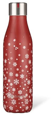 LES ARTISTES Paris A-4356 Bottle'Up, Thermos 500 ml, Gourde isotherme sans BPA, Réutilisable, Garde au chaud 12h et au froid 24h, Acier Inoxydable, Design Xmas