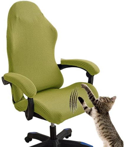 Gaming Stuhl Bezug 4 Stück Stuhlhussen Für Gamer Stühle Gamingstuhl-Bezüge Kratzfest Stuhl Bezug Bürostuhl Drehstuhl Bezug Mit Armlehnen Sessel Überzug Dehnbare Stuhl Bezüge Für Computer-Spielstuhl(N)