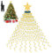 WUQNGI Luci Albero di Natale con Stelle,400LED Catene Luminose dell' Albero Natale 2M*16 Rami Luci Stringa 8 Modalità Impermeabile per Decorare Esterno Interno Bianco Caldo