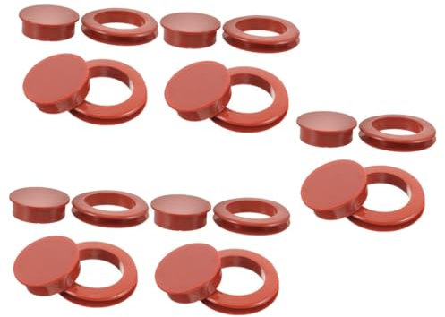 VANZACK 10 Pcs Silicone Umbrella Plug Cover Garden Umbrella Hole Table Umbrella Ring avec Caps Patio Table Umbrella Hole Ring Table Parasol Ring Umbrella Table Hole Ring Brown