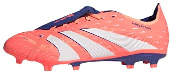 adidas Unisex Predator League Fold-Over Tongue Firm Multi Ground Football Boots Football Boots, Signal Coral Cloud White Beam Orange, 13 UK
