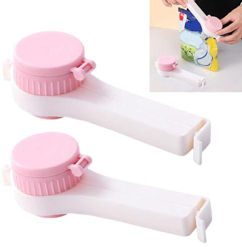 syiyunran Verschlussclips Beutel Clips Für Tüten - 2 Stück, Rosa, Ftütenclips Verschlussklammern, Küche Wiederverwendbare TütenhüTer, Die Verpackung SüßIgkeiten Snacks Musterbeutelklammern