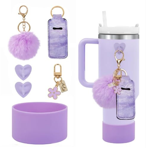 7 PCS Stanley Cup Accessories Straw Cover, Cup Accessories Set, Cup Accessories, Cup Accessories Set Suitable for Camping, Tourism, Silicone Boot for Cup 40oz&30oz, Not Including Cup