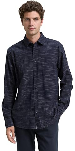 TOM TAILOR Herren Regular Fit Hemd mit Streifenmuster
