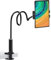 Santiaoniu Supporto per tablet a collo di cigno, supporto per tablet - braccio flessibile regolabile sul letto per iPad/cellulare/iPad Air, iPhone e altri dispositivi da 4,7-11 pollici (nero)
