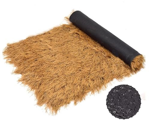 BXZAY Techo De Paja Artificial-Techo De Paja Sintética En Rollo,Techo De Paja De Diseño Mexicano Auténtico para Bares,Chozas Tiki,áreas Junto A La Piscina,Impermeable,Fácil De Instalación