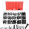 Bnnrjia 1005 STK M2, M2,5 M3 Senkkopfschrauben Muttern Set, Senkkopf Innensechskant Schrauben Set, Maschinenschrauben Sortiment, Schwarz Flachkopfschrauben mit Muttern und Unterlegscheiben Kit