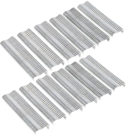 WEKAMOS 600pieces Staple Clip for Animal Cages Low Carbon Steel Clips for Chicken and Fencing for Repairs and Secure Connections
