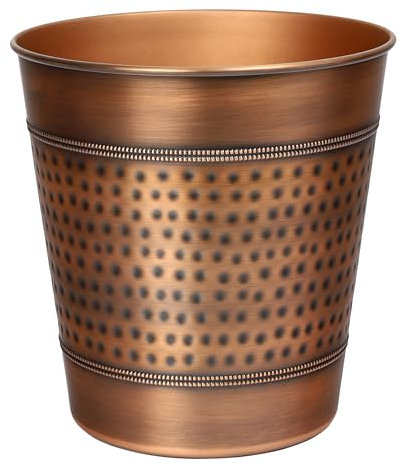 happimess HPM1111B Riley Abfalleimer für Zuhause, Badezimmer, Wohnzimmer, Büro, Schlafzimmer, Küche, antikes Kupfer