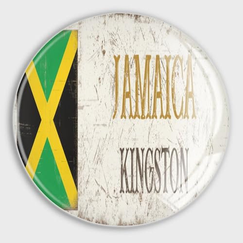 Jamaica Kingston Kühlschrankmagnete, Jamaika, Kühlschrankmagnet, Glas, Kühlschrankmagnete für Whiteboard, Küche, lustiger Aufkleber für Heimdekoration, Büro, Schließfach