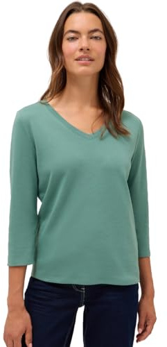 CECIL Basic V-Neck Shirt Jewel Green XXL