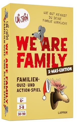 Uli Stein Weihnachtsspiel: We are family: X-Mas-Edition | Lustiges Familien-Spiel mit Fragen und Aufgaben für gemeinsame Abende in der Weihnachtszeit