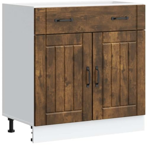 FWIKDUN White Engineered Wood Oven Cabinet 2 Piece Set for Kitchen Storage with Adjustable Feet and Ample Space