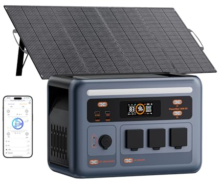 PowerMax 1800SE Generador Solar con 200W Panel, 1024Wh LiFePO4 Batería