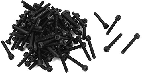 sourcing map 100 Stück M3 x 25mm Zylinderschrauben Schraubkappenspitze Innensechskant Maschinenschrauben Schrauben Bolzen Gewindeschrauben