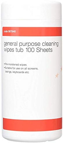 5 Star Cleaning Wipes for PC Screens Casings Keyboards [Pack of 100] Pack of 3
