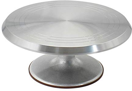Evwoge Cake Stand, Rotating Pottery Decorating Wheel Revolving Pottery Stand Turntable with Ball Bearings Diameter Heavy Duty 12 INCH