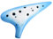 AFE 12 Loch Alto C Okarina Keramik Ocarina mit einer schützenden Tasche und Songbooks Gradient Blue